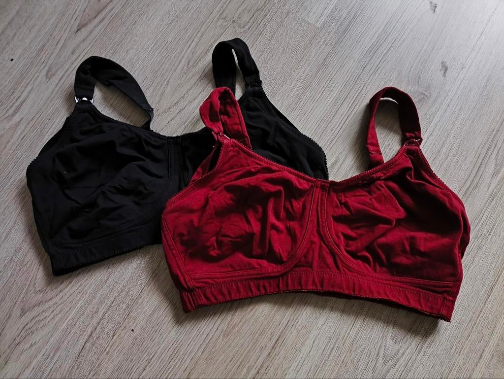 2 Nieuwe Voedingsbeha's; Zwart & Bordeauxrood, Bonprix, Ophalen of Verzenden, Zwart, BH