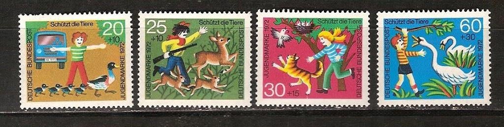 BRD 711-714 postfris, Postzegels en Munten, Postzegels | Europa | Duitsland, Ophalen of Verzenden, BRD, Postfris