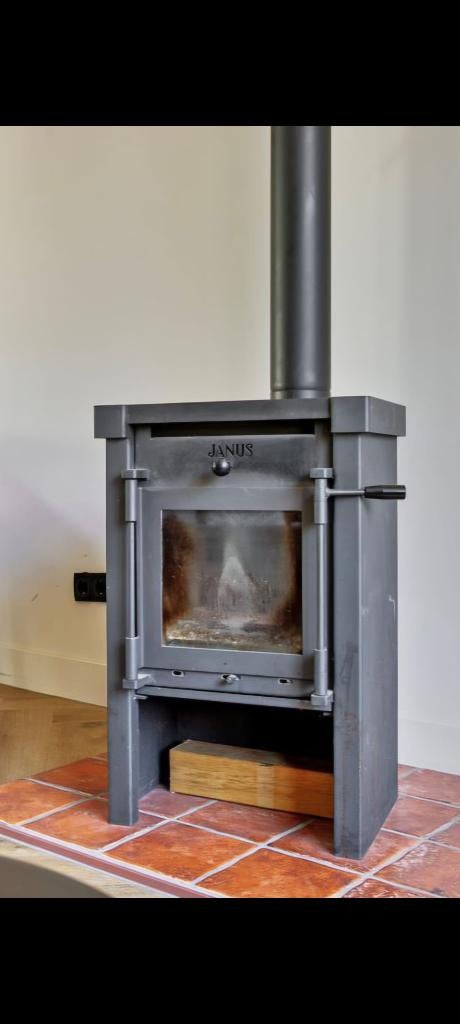 Janus houtkachel, Huis en Inrichting, Ophalen, Gebruikt, Houtkachel, Vrijstaand