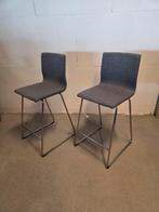 2x barkruk grijze stof, 2 krukken, Ophalen, 60 tot 90 cm