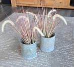 Decoratieblikken met kunstplanten, Ophalen