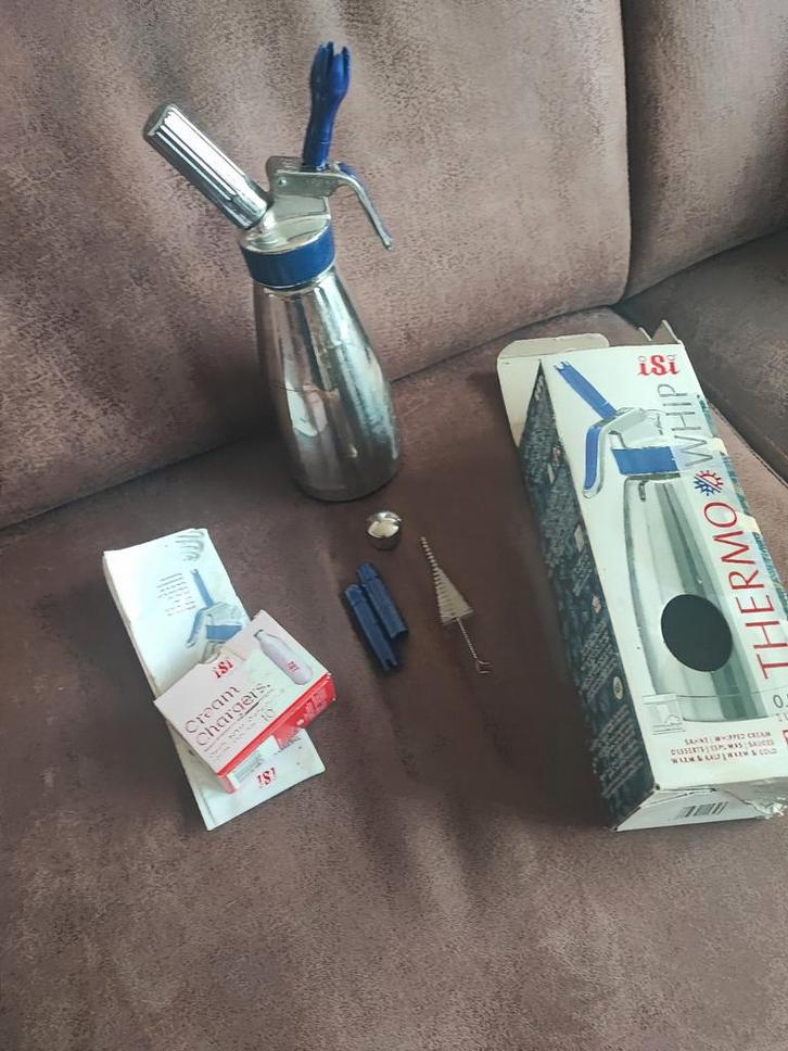 iSi Thermo Whip slagroomspuit met patronen, Huis en Inrichting, Keuken | Keukenbenodigdheden, Ophalen of Verzenden