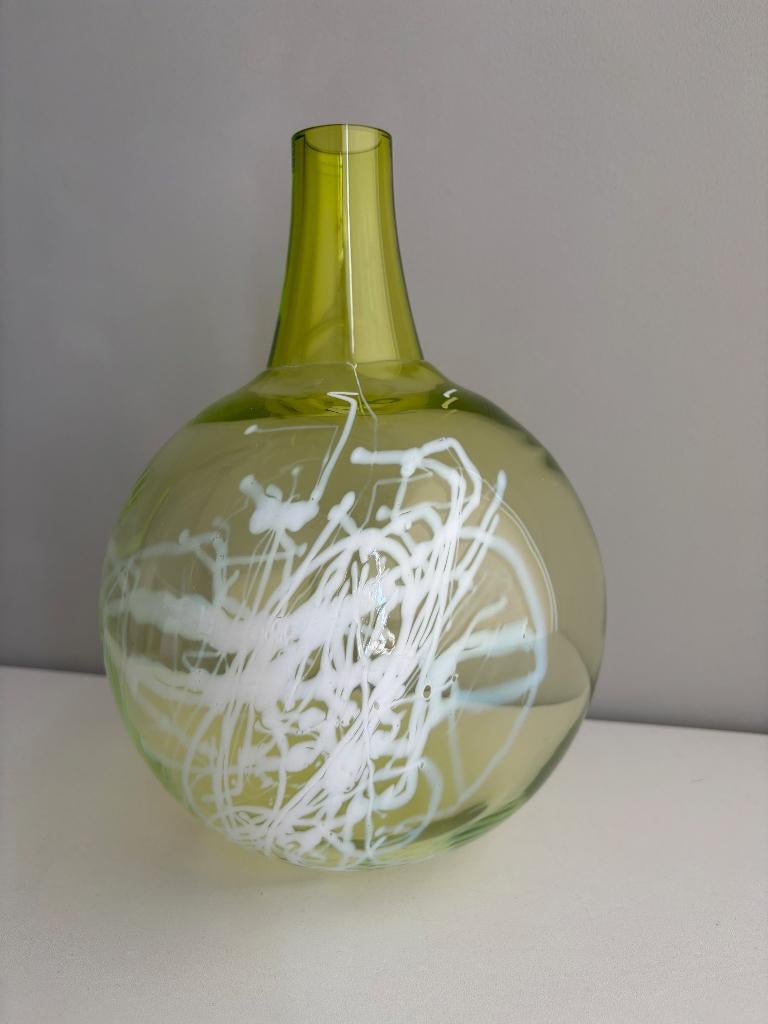 KOSTA BODA VAAS van Gunnel Sahlin, Ophalen of Verzenden, Minder dan 50 cm, Groen, Glas