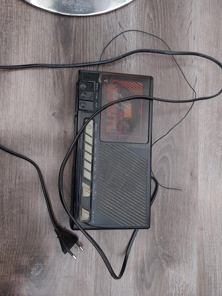 Vintage Philips Cassette Recorder/Radio met Alarm, Ophalen of Verzenden, Enkel, Philips