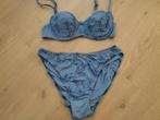 Bh 70A met slip maat 36-38 blauw met vlinders, Ophalen of Verzenden, Blauw, BH