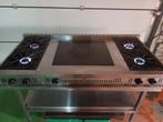 Groot fornuis met 4 gaspitten en bakplaat doorkookplaat, Ophalen, Gebruikt, 60 cm of meer, 4 kookzones