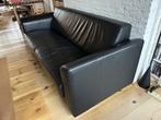 Gratis zwarte leren bank (3-zit), Ophalen, Gebruikt, 150 tot 200 cm, Driepersoons