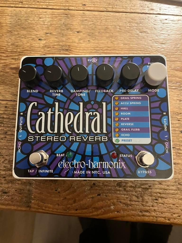 Reverb Cathedral effect pedal Electro Harmonix, Ophalen of Verzenden, Gebruikt, Reverb