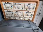 Vintage kruidenrekje met keramische lades, Ophalen