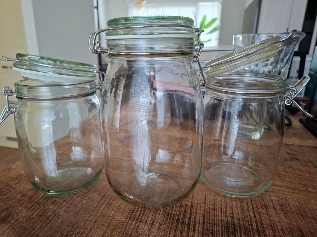 Weck potten, Huis en Inrichting, Keuken | Potten en Pannen, Ophalen, Zo goed als nieuw, Glas, Pot, Bus of Blik