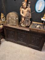 Antieke eikenhouten kist England. €360, Antiek en Kunst, Ophalen