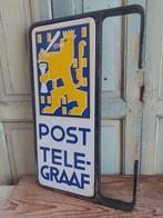 Antiek Postkantoor Uithangbord met 2 Emailleborden, Ophalen of Verzenden