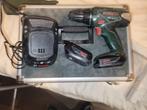 Bosch Accuboor PSR 14,4 LI-2 met 2 accu's en koffer, Doe-het-zelf en Verbouw, Gereedschap | Boormachines, Gebruikt, Variabele snelheid