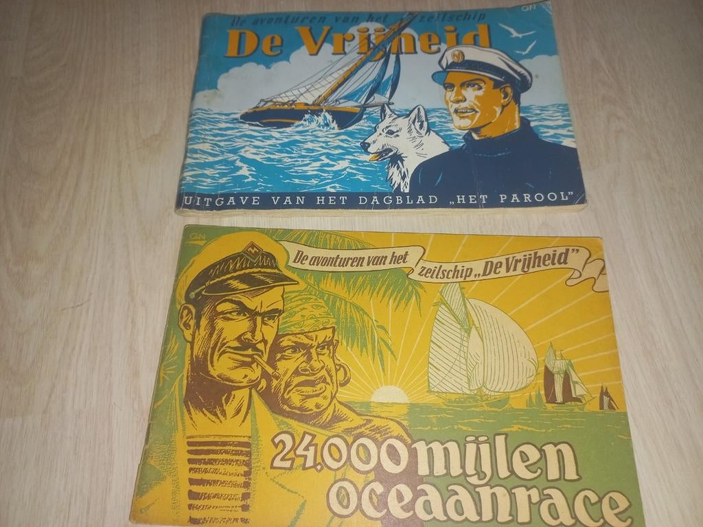 2 strips De Avonturen van het zeilschip De Vrijheid, Meerdere stripboeken, Ophalen of Verzenden, Gelezen