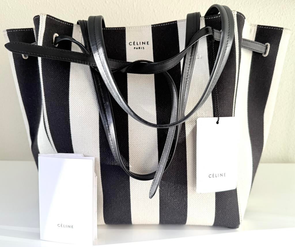 CÉLINE PHANTOM CANVAS/LEREN TOTE (NEW €1.850) AUTHENTIEK💛💛, Ophalen of Verzenden, Zo goed als nieuw, Overige kleuren, Handtas