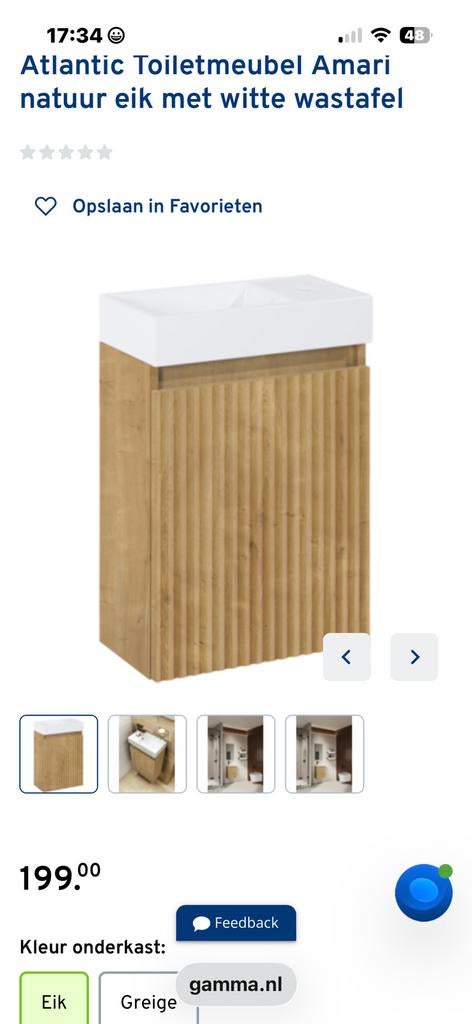 Gamma was tafel met kastje, Overige typen, Zo goed als nieuw, Minder dan 100 cm, 25 tot 50 cm