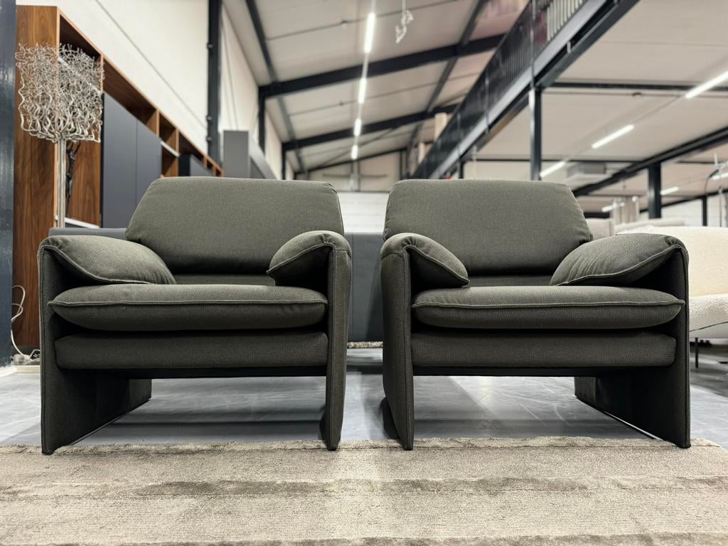 2 Nieuw Leolux Bora Beta Fauteuils Nomad groen Design Stoel, Leolux, Nieuw, 75 tot 100 cm, Ophalen of Verzenden