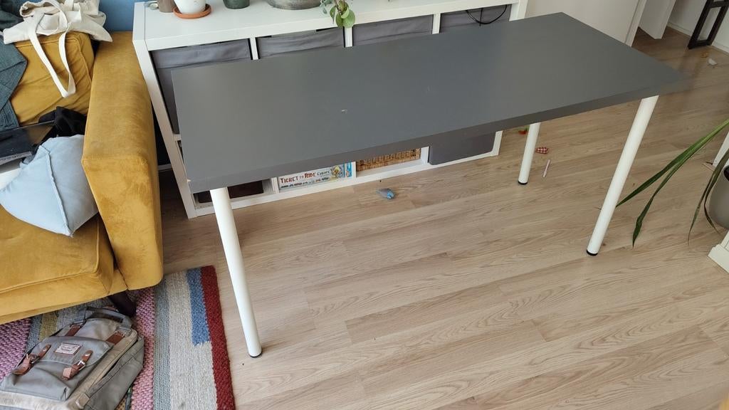 IKEA Lagkapten / Adils bureau - 140x60cm, Ophalen, Gebruikt, IKEA, Grijs