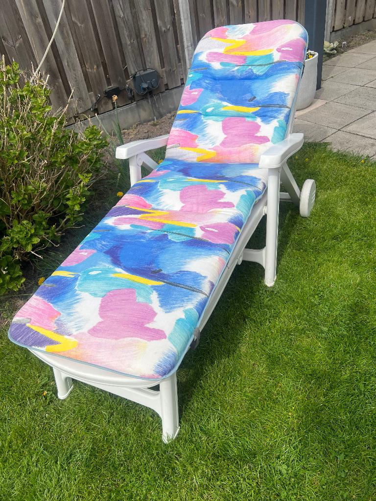 Ligstoel voor in tuin, Tuin en Terras, Tuinsets en Loungesets, Ophalen, Gebruikt, Kunststof, 2 zitplaatsen