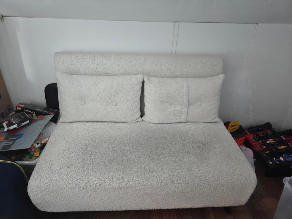 Slaapbank, Ophalen, Zo goed als nieuw, Tweepersoons, 140 cm