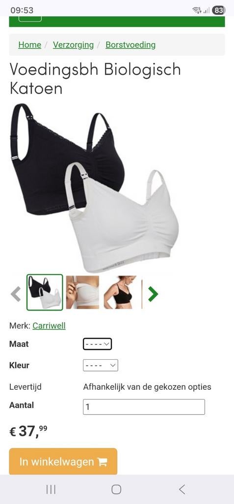 Cariwell voedingsbh zwart maat L biologisch katoen, Kleding | Dames, Positiekleding, Ophalen, Cariwell, Zwart, Maat 42/44 (L)