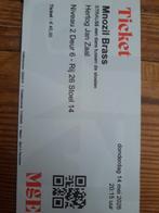 Mnozil Brass 2 kaarten  in Hertog Jan Zaal te Eindhoven, Alle leeftijden, Ophalen, Nieuw in verpakking, Muziek en Concerten