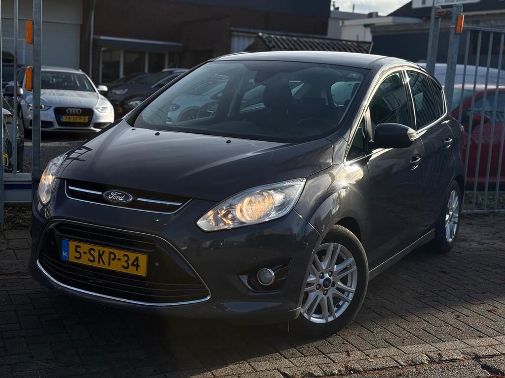 Ford C-Max 1.0 Titanium | NWE D-Riem | Trekhaak | Navigatie, Euro 5, Gebruikt, Zwart, Origineel Nederlands