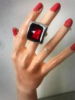 Uno de 50 ring (15) 16,5 vierkant rood, Sieraden, Tassen en Uiterlijk, Ringen, Overige materialen, Nieuw, Ophalen of Verzenden