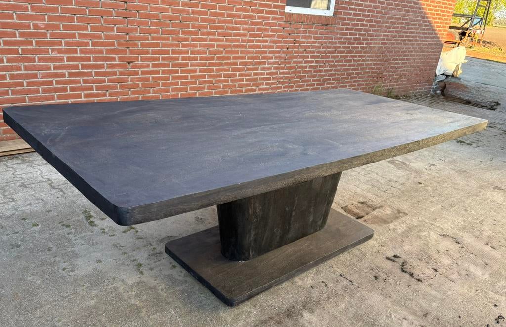 Eetkamertafel Voco –  Japandi style mangohout – zwart, Huis en Inrichting, Tafels | Eettafels, Ophalen, 100 tot 150 cm, Rechthoekig