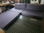 Leuke loungeset met kussens en glasplaat, Tuin en Terras, Tuinsets en Loungesets, Ophalen, Zo goed als nieuw, Bank, Loungeset