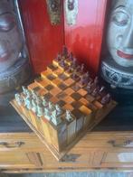 **UNIEK** 3D Schaakbord met Chinese schaakstukken, Ophalen of Verzenden, Gebruikt