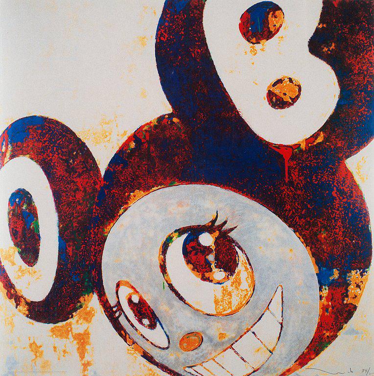 Takashi Murakami gesigneerde print., Ophalen