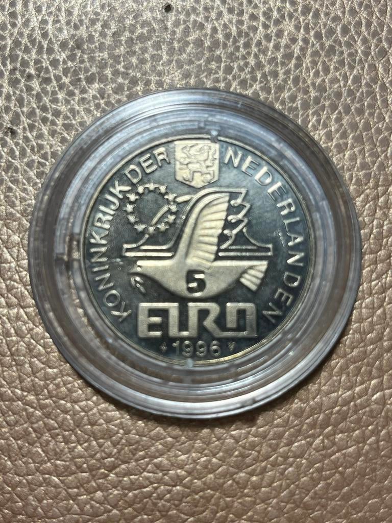 Zilveren 5 Euro Munt 1996 - Constantijn Huygens, Postzegels en Munten, Munten | Nederland, Losse munt, Euro's, Koningin Beatrix