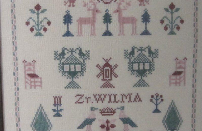 Ingelijst borduurwerk, merklap, Ophalen of Verzenden