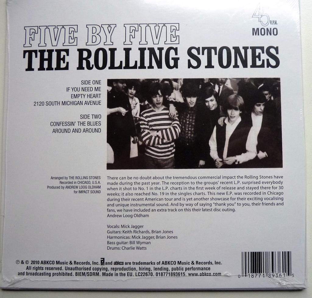 UK44 rolling stones EP 5by5 2010 EU RSD €25 , 7 inch, Ophalen of Verzenden, Nieuw in verpakking, Rock en Metal