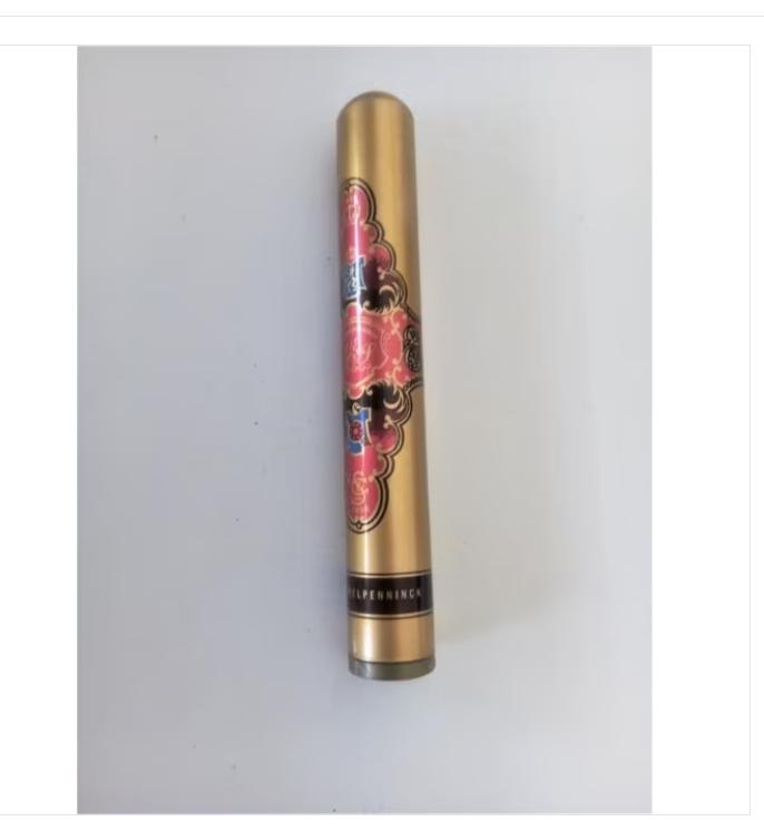 retro goudkleur Schimmelpenninck  1 sigaar koker/leeg, Ophalen of Verzenden, Gebruikt, Tabaksdoos of Verpakking