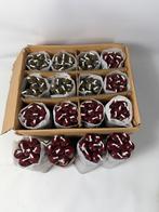 16 sets kaarsen (7 stuks per set) - Bordeauxrood & Groen, Ophalen of Verzenden, Nieuw, Rood, Kaars