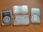 Apmex, USA: 1 oz Silver Bar. Zilverbaar. Puur zilver., Ophalen of Verzenden, Zilver