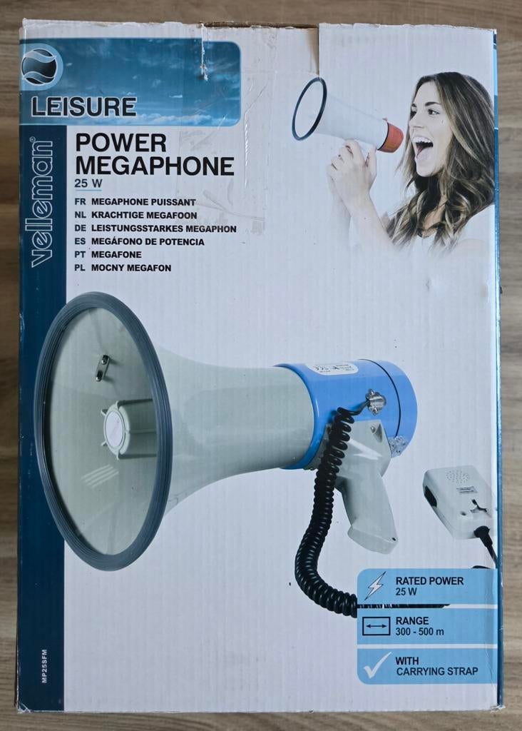 Velleman Megafoon, Audio, Tv en Foto, Luidsprekers, Overige merken, Overige typen, Nieuw, Ophalen of Verzenden