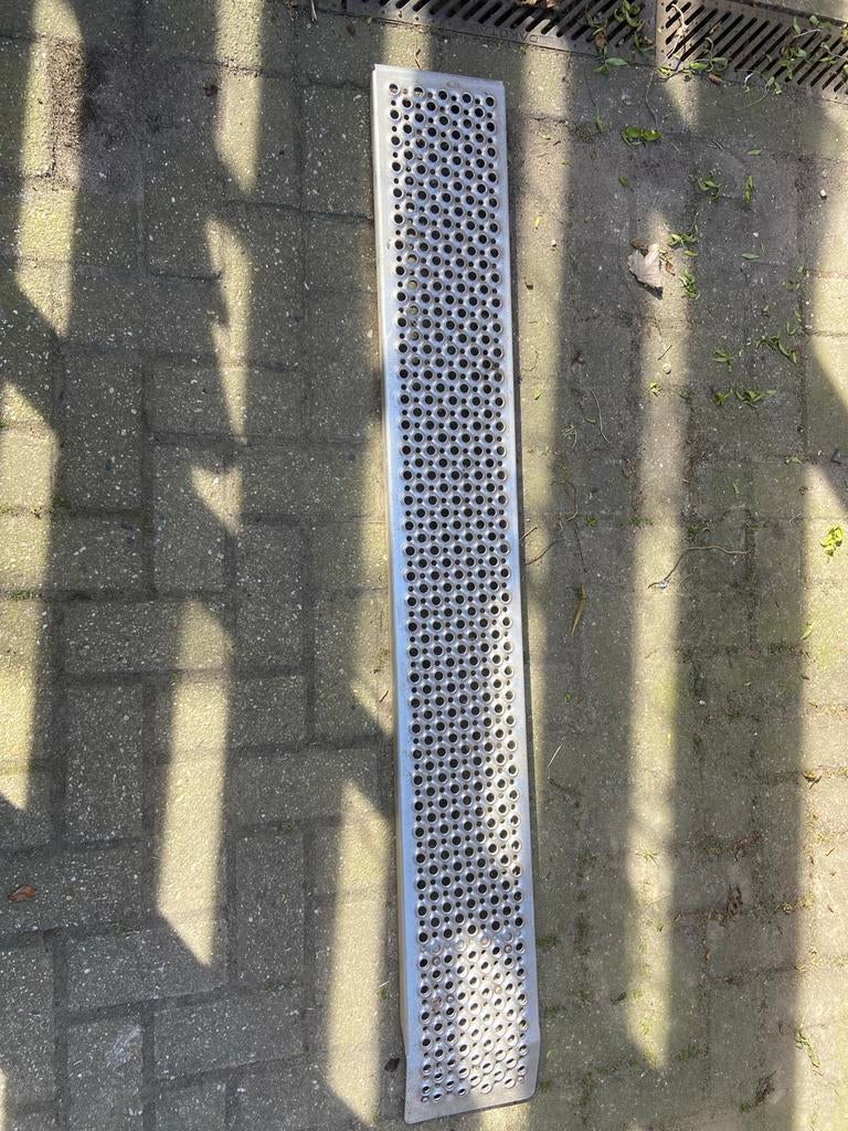 Aluminium rijplaat voor motoren 155 cm, Ophalen of Verzenden, Gebruikt