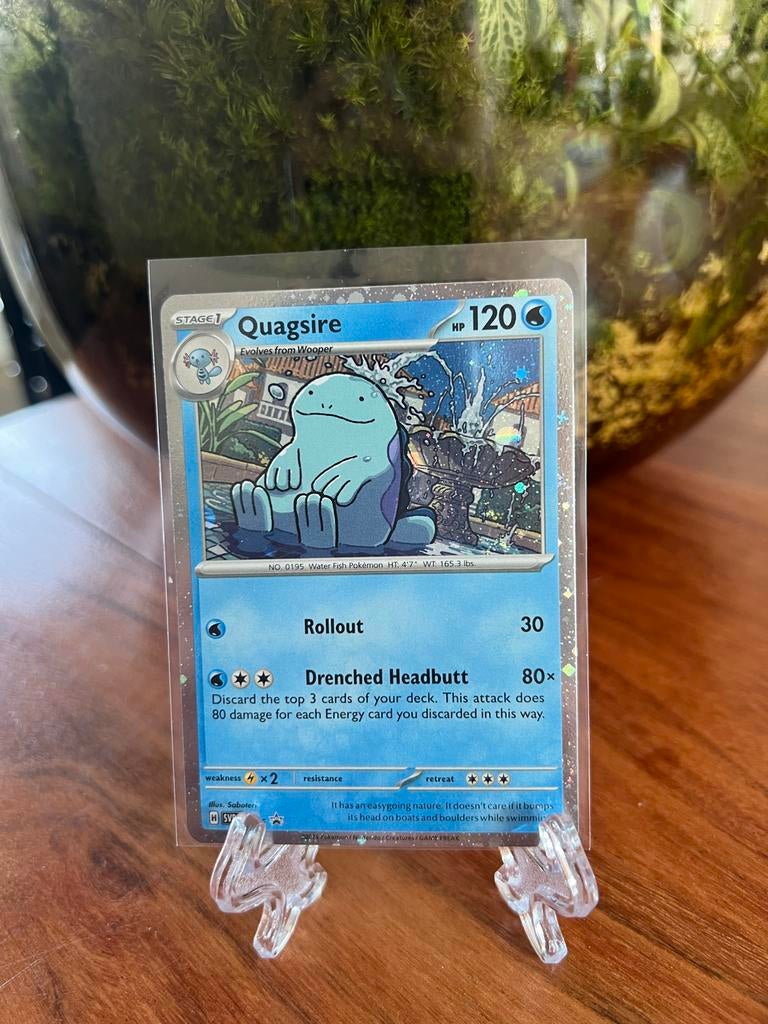 Pokémon Quagsire Cosmic Holo SVP 156 Near Mint, Ophalen of Verzenden, Zo goed als nieuw, Losse kaart, Foil