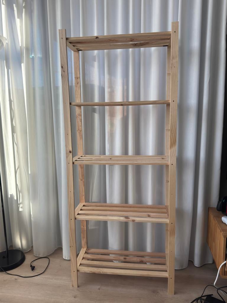 Stellingkast hout 170x70x30cm (Praxis), Ophalen, Zo goed als nieuw