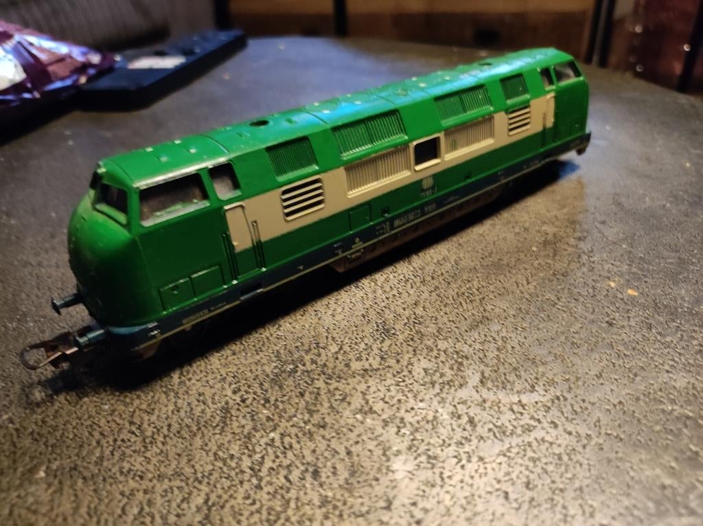 Lima Locomotief DB 216 103-7 Groen/Beige, Gebruikt, Ophalen of Verzenden, Analoog, Lima