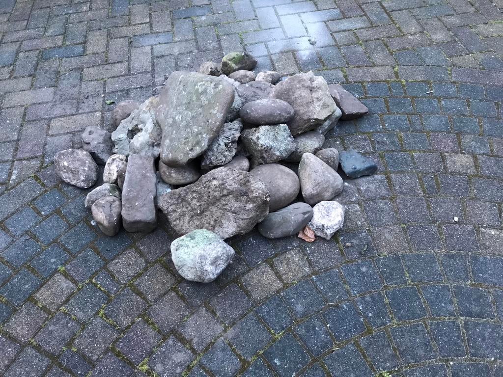 Diverse zwerfkeien rotsen en keien voor tuin of decoratie, Ophalen, Overige materialen, Gebruikt, Kei