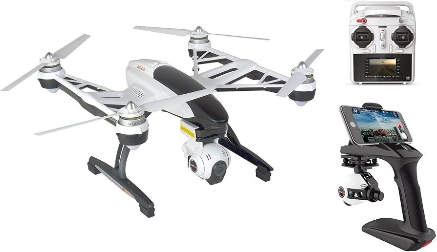 Yuneec Q500+ drone met gimbal camera, handheld en koffer, Gebruikt, 100 tot 1000 meter, Standaard kwaliteit, Gimbal (camerastabilisatie)