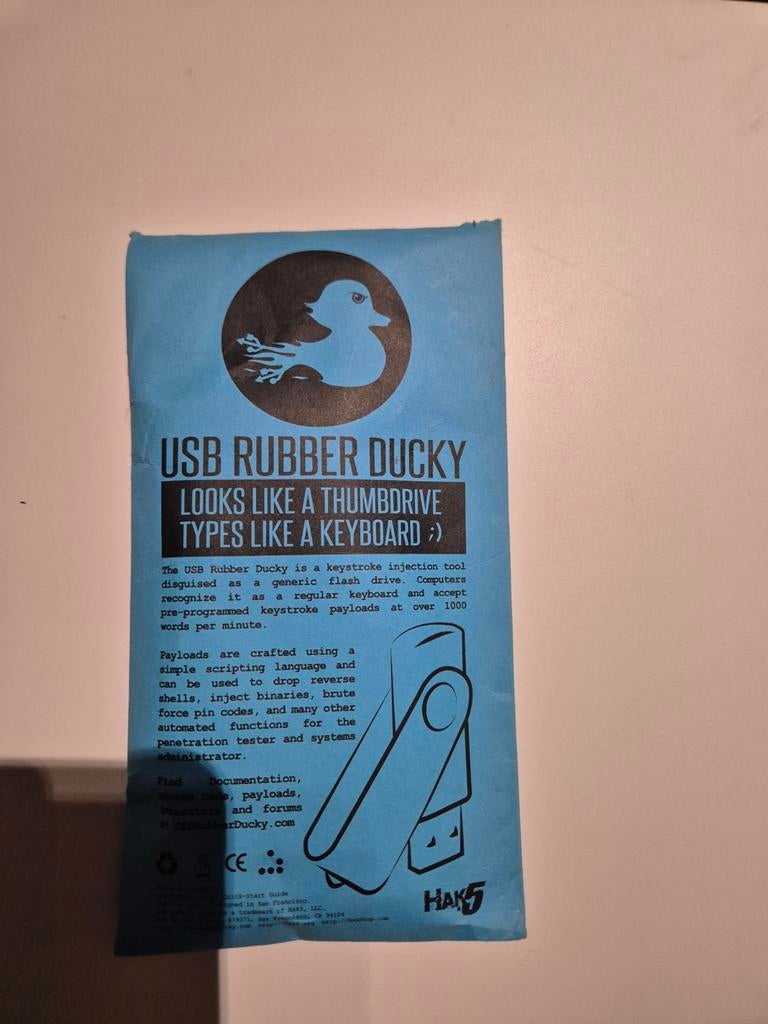 Hak5 USB Rubber Ducky - Programmeerbaar Toetsenbord, Computers en Software, USB Sticks, Nieuw, 1 GB of minder, Ophalen of Verzenden