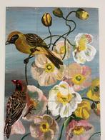 Ixxi Schilderij Vogels en Bloemen 105x60 cm, Huis en Inrichting, 50 tot 75 cm, Ophalen of Verzenden, Zo goed als nieuw, Schilderij