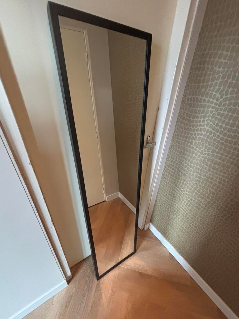 Ikea Stave passpiegel zwart | 40x160, Huis en Inrichting, Woonaccessoires | Spiegels, Ophalen, Minder dan 50 cm, Zo goed als nieuw