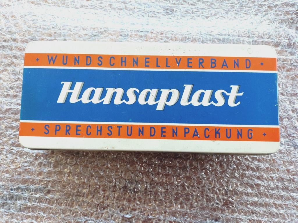 Groot oud Hansaplast blik voor dokter/medisch gebruik, Verzamelen, Blikken, Ophalen of Verzenden, Gebruikt, Overige, Overige merken