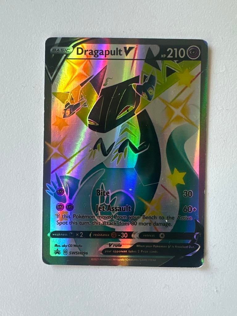 Pokémon kaart Dragapult V, Ophalen of Verzenden, Gebruikt, Losse kaart, Foil